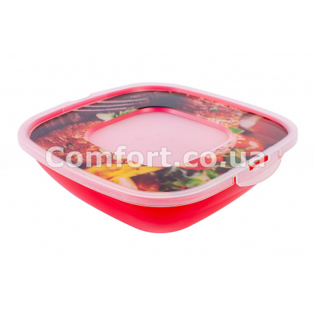 Салатник Весна 0,5л квадратный с рисунком