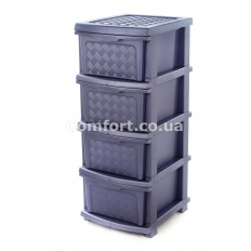 Комод plastic 4-яр в коробке фиолетовый