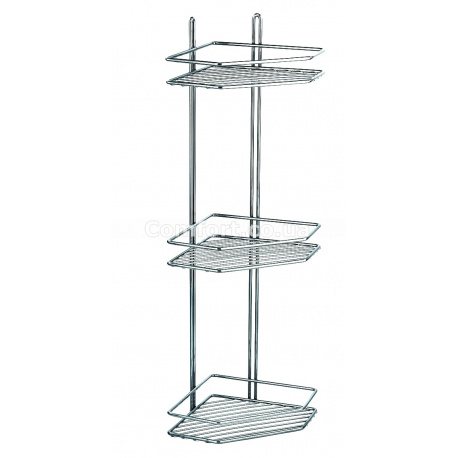 Полка металл угловая 3-яр хром 20см