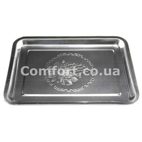 Поднос прямоугольный  39см нерж +