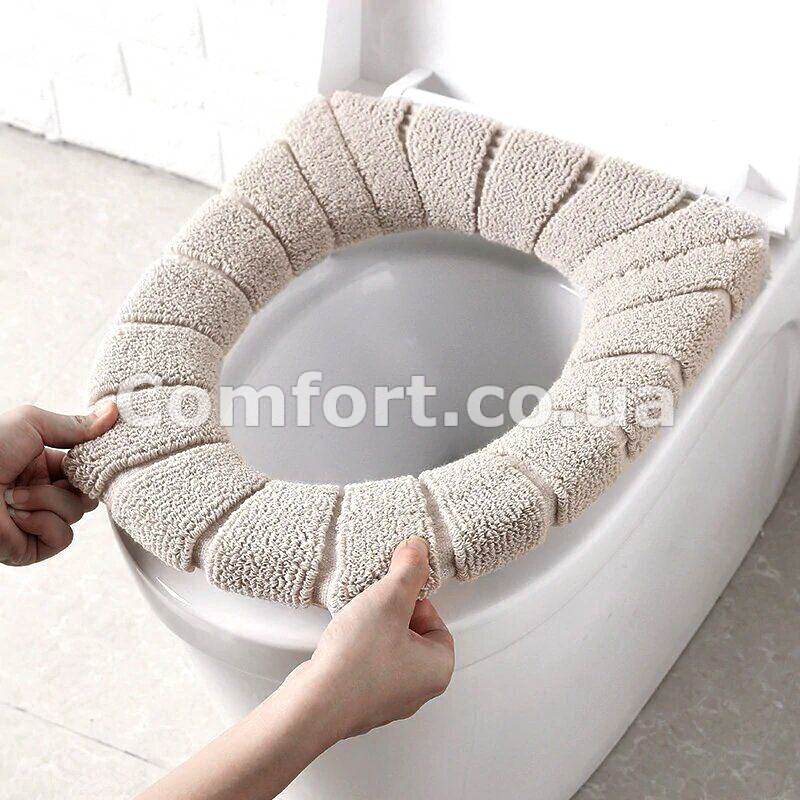 Накладка чехол на унитаз 0848 тканевая махра купить оптом ️