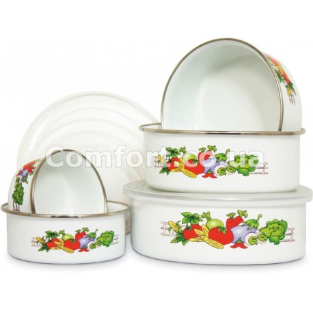 Судочки  эмаль 5шт белые   