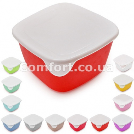 Судок 1,2л цветной квадратный