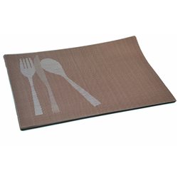 Термосалфетка Table Mat набір 12шт ложка вилка коричневий