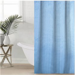 Штора Полоса ткань Премиум однотона 180х180 голуба