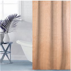 Штора Полоса ткань Премиум однотонная 180х180 бежевая