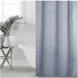 Штора Полоса ткань Премиум однотона 180х180 сіра