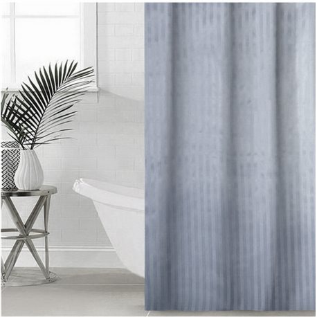 Штора Полоса ткань Премиум однотона 180х180 сіра