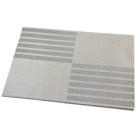Термосалфетка Table Mat набор 12ш полосочки в шахматном порядке бежевый