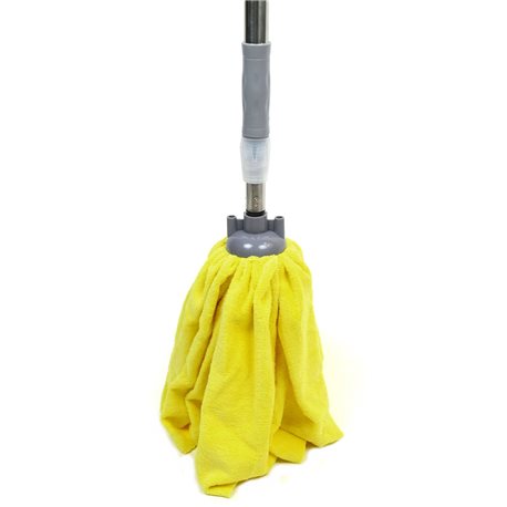 Швабра палубная 200 ручка хром телескоп желтая