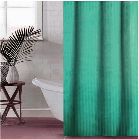 Штора Полоса ткань Премиум однотона 180х180 бірюза