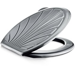 Сидіння для унітазу Ракушка сірий світлий