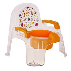 Горшок детский стульчик прозрачный СМ-136 белый