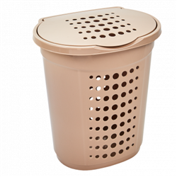 Корзина для білизни алеана пряма 60л кремовий