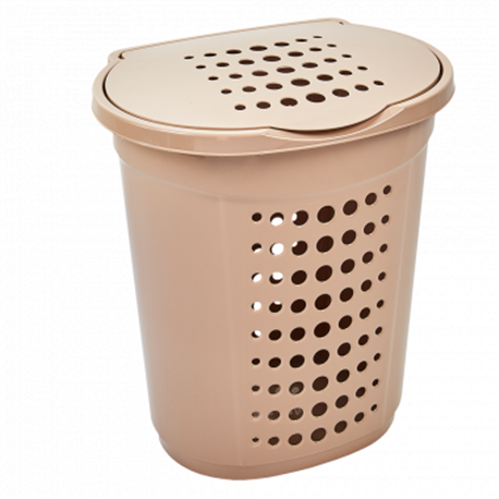 Корзина для белья алеана прямая 60л кремовый