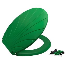 Сиденье для унитаза Ракушка с этикеткой  зеленый