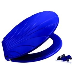 Сидіння для унітазу Ракушка з етикеткою синій