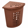 Корзина для белья алеана угловая 45л коричневый
