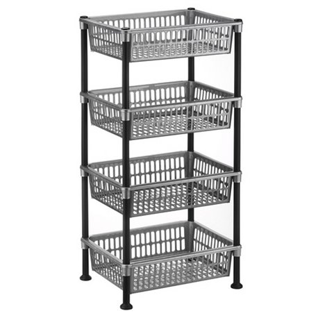 Етажерка прямокутна 4-яр 5158 02 сірий
