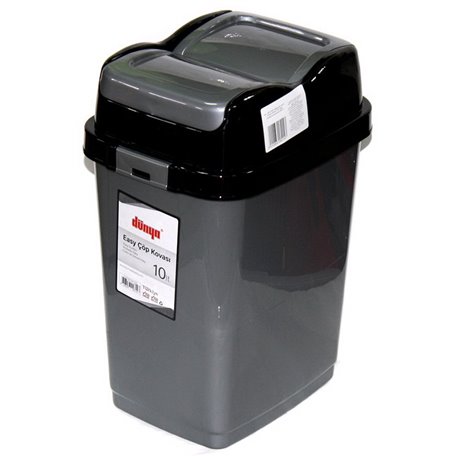 Ведро для мусора 09712 двойная крышка 10л