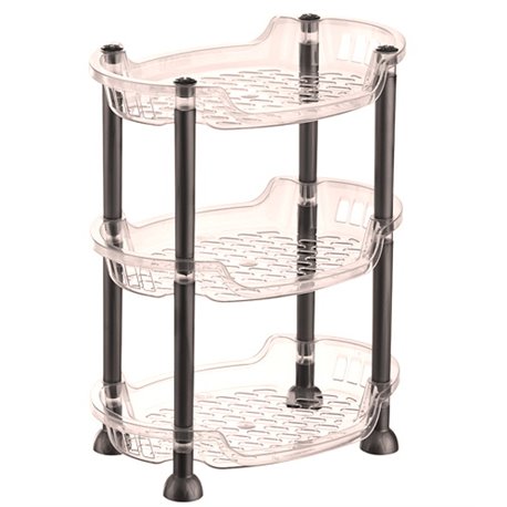 Етажерка на стіл 3-яр 5159 94 овал прозорий бежевий 29,5х21х44см