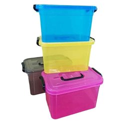 Бокс контейнер 6,3л Веселка без вкладыша прозрачный цветной