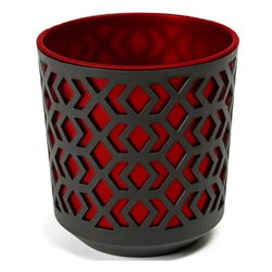 Вазон Ацтек 250 чорний + красний