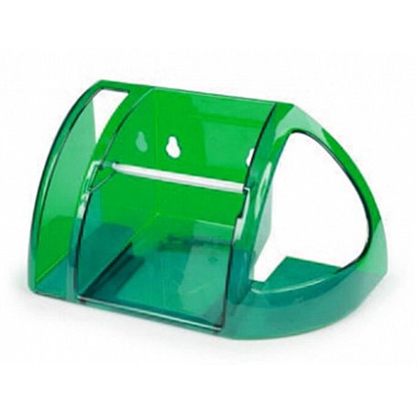 Полка для туалета+бумагодержатель зеленый полупрозрачный