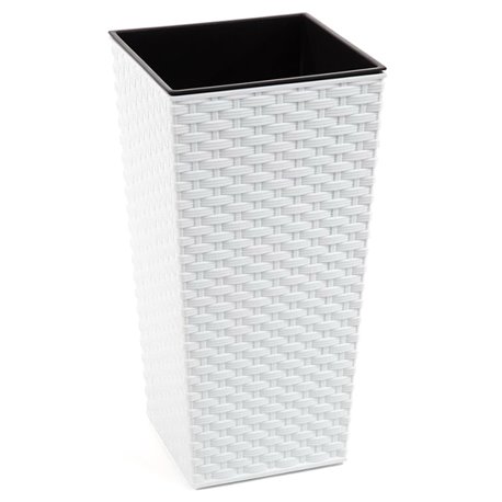 Вазон Финезия напольный ротанг 190х190  572 белый