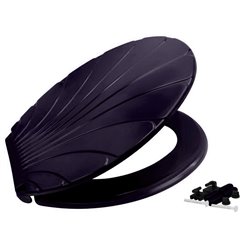 Сидіння для унітазу Ракушка з етикеткою чорний