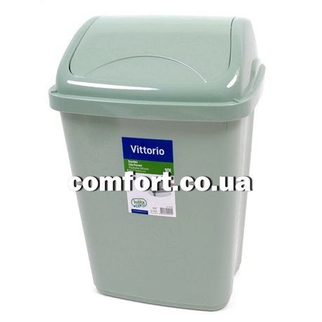 Ведро для мусора 01 1403 Vittorio 10л оливковый 20х25,5х37,5