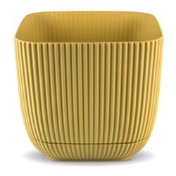 Вазон KRS-383 Mercan 1,80л квадратный желтый