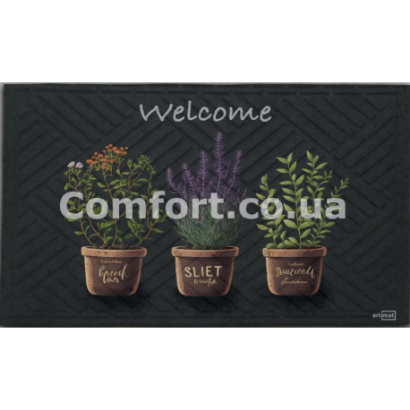 Коврик резина K-602-239-3 принт 75х45х0,4 Welcom