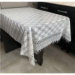 Клейонка  Ажур Лейс 1,35*22м рулон Ромб бежевий