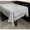 Клейонка  Ажур Лейс 1,35*22м рулон Ромб бежевий