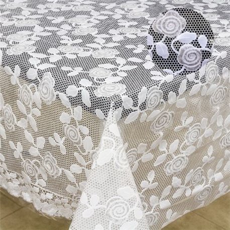 Клейонка 1,32*22м рулон LACE Ажур 266F Silver