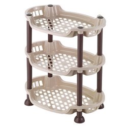 Етажерка на стіл 3-яр 5159 04 овал 29,5х21х44см бежевий