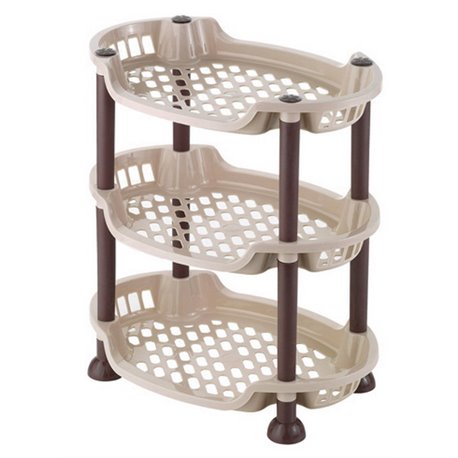 Этажерка на стол 3-яр 5159 04 овал 29,5х21х44см бежевый