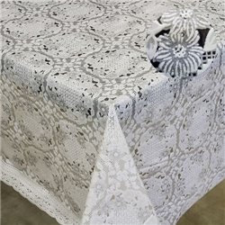 Клеенка 1,32*22м рулон LACE Ажур 040C Silver