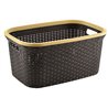 Корзина с рамкой Rattan 40л без крышки коричневый