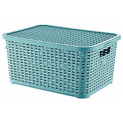 Кошик Basket  7л з кришкою Rotang бірюза