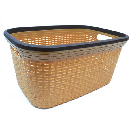 Кошик з рамкою Rattan 40л без кришки бежевий