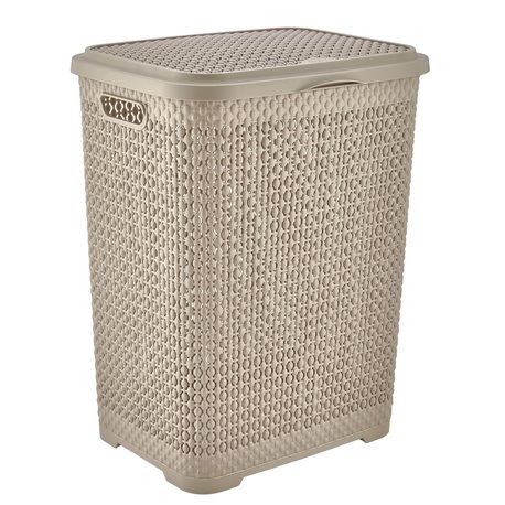 Корзина для белья 2131 01 Pearl 55л бежевый 415x350x550