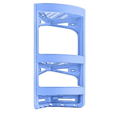 Полка OZER-B-009 для ванної 3-яр кутова блакитний