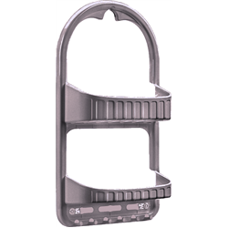 Полка OZER-B-015 для ванной 2-яр прямая серый