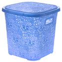 Корзина висока 15л Ажур R з кришкою блакитний