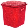 Корзина висока 15л Ажур R з кришкою червоний