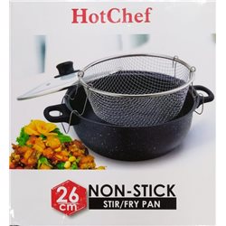Каструля фритюрниця 5269-26FP HotChef 26см чорний мармур