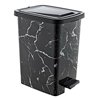 Відро з педаллю OZER-S-121-Х129 SLIM з малюнком 8,5л чорний мармур