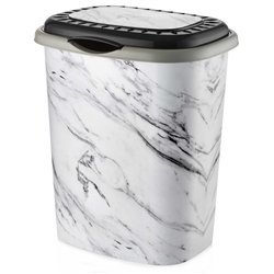 Корзина для білизни OZER-D-0012-X128 з малюнком 41л білий мармур